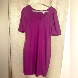 H&M 8 zip dress fitted dress v neck shoulder sleeves